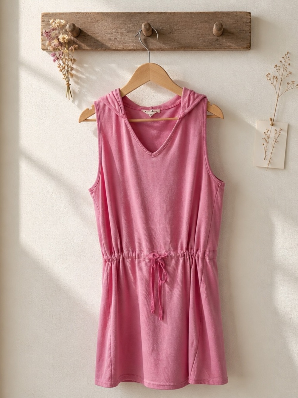 Jane and Delancey Pink mini dress W/hood